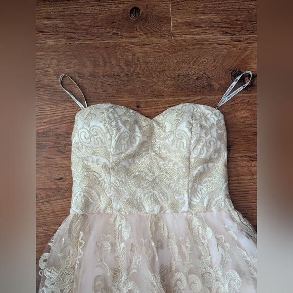 Chic Ivory Lace Formal Dress - Picture 2 of 4